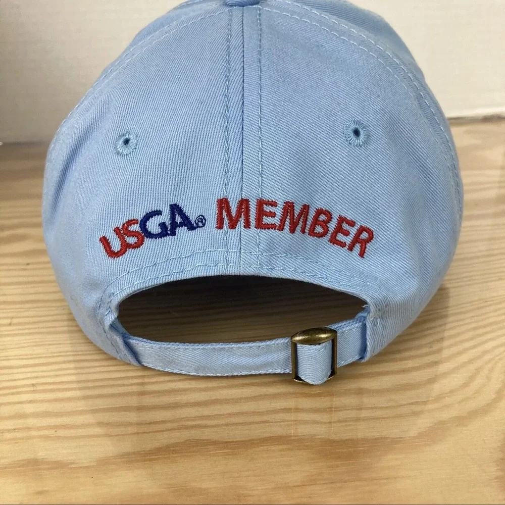Pebble Beach 2019 U.S. Open Hat Strapback Golf Blue Cap Tree Logo USGA Member